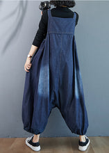 Load image into Gallery viewer, Beautiful Blue Oversized Pockets Denim Overalls Jumpsuit Summer