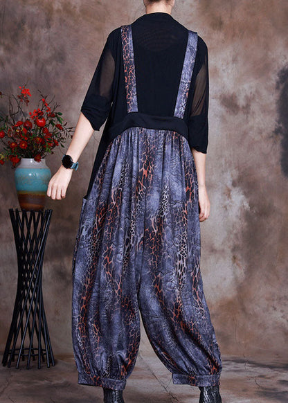 Beautiful Blue Patchwork Print Two Pieces Set Spring