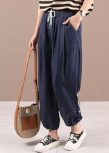 Load image into Gallery viewer, Beautiful Blue Pockets Denim Harem Pants