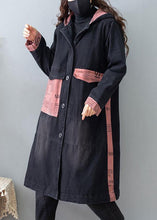 Load image into Gallery viewer, Beautiful Denim Black Quality Clothes For Women Tutorials Hooded Pockets Spring Coats