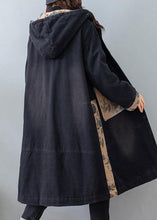 Load image into Gallery viewer, Beautiful Denim Black Quality Clothes For Women Tutorials Hooded Pockets Spring Coats
