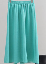 Load image into Gallery viewer, Beautiful Green Asymmetrical Floral Knit Skirt Spring