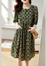 Load image into Gallery viewer, Beautiful Green O-Neck Print Chiffon Maxi Dress Summer