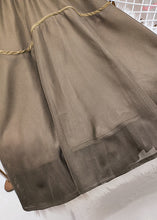 Load image into Gallery viewer, Beautiful Khaki Elastic Waist Patchwork Tulle Skirts Spring