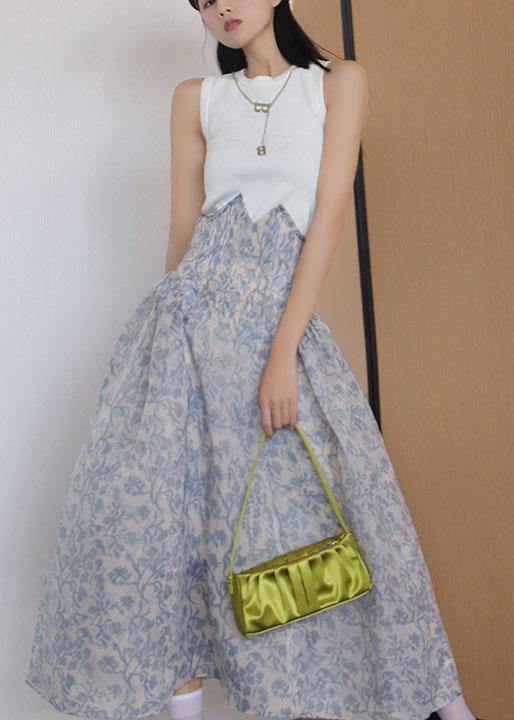 Beautiful Print Ruffles Summer High Waist Skirts
