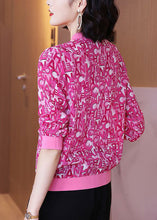 Load image into Gallery viewer, Beautiful Rose V Neck Letter Print Silk Coats Summer