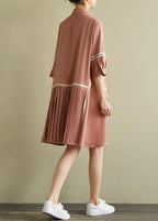 Beautiful lapel Cinched chiffon Indian Wardrobes pink tops Summer