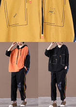 Load image into Gallery viewer, Black Denim StitChing Embroidery Casual Suit