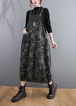 Load image into Gallery viewer, Black Print Patchwork Denim Spaghetti Strap Dress Spring
