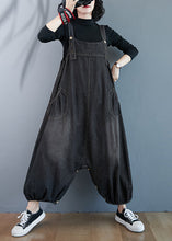Load image into Gallery viewer, Black Wear On Both Sides Denim Jumpsuit Oversized Pockets Summer