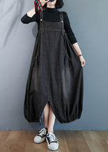 Load image into Gallery viewer, Black Wear On Both Sides Denim Jumpsuit Oversized Pockets Summer
