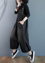 Load image into Gallery viewer, Black Wear On Both Sides Denim Jumpsuit Oversized Pockets Summer
