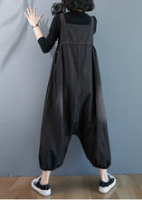 Load image into Gallery viewer, Black Wear On Both Sides Denim Jumpsuit Oversized Pockets Summer