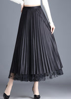 Black Wear On Both Sides Tulle A Line Skirts Spring