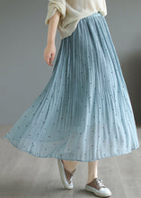 Load image into Gallery viewer, Blue Chiffon Pleated Skirts Oversized Exra Large Hem Summer