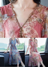 Load image into Gallery viewer, Blue Print Chiffon Long Dresses Cinched Exra Large Hem Summer