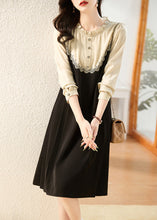 Load image into Gallery viewer, Bohemian Black Ruffled Patchwork Party Long Dress Spring