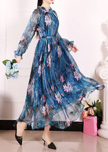 Load image into Gallery viewer, Bohemian Blue Print Exra Large Hem Chiffon Beach Dresses Spring