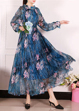Load image into Gallery viewer, Bohemian Blue Print Exra Large Hem Chiffon Beach Dresses Spring