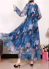 Load image into Gallery viewer, Bohemian Blue Print Exra Large Hem Chiffon Beach Dresses Spring