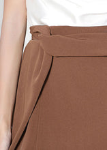 Load image into Gallery viewer, Bohemian Brown High Waist side open Asymmetrical design  Skirts