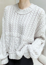 Load image into Gallery viewer, Bohemian Grey Hollow Out Woolen Knit sweaters Spring