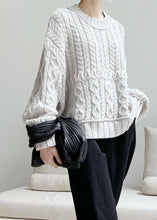Load image into Gallery viewer, Bohemian Grey Hollow Out Woolen Knit sweaters Spring