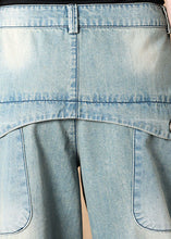Load image into Gallery viewer, Bohemian Light Blue Button Pockets Casual Harem Fall Denim Pants
