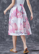 Load image into Gallery viewer, Bohemian Pink Print Slim Fit A Line Skirt Summer