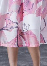Load image into Gallery viewer, Bohemian Pink Print Slim Fit A Line Skirt Summer