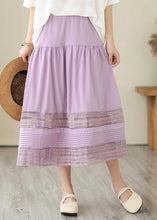 Load image into Gallery viewer, Bohemian Purple Hollow Out Patchwork Cotton Skirts Summer
