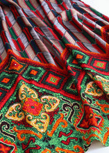 Load image into Gallery viewer, Bohemian Red O Neck Print Patchwork Chiffon Dresses Summer