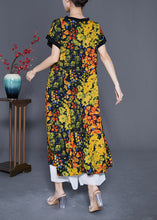 Load image into Gallery viewer, Bohemian Yellow V Neck Print Cotton Dress Summer
