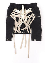 Load image into Gallery viewer, Boho Black Elastic Waist Drawstring Pockets Asymmetrical design Fall Skirts