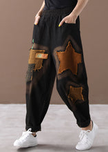 Load image into Gallery viewer, Boho Black Pockets denim Casual Pants Winter