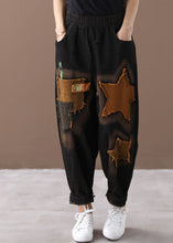 Load image into Gallery viewer, Boho Black Pockets denim Casual Pants Winter