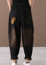 Load image into Gallery viewer, Boho Black Pockets denim Casual Pants Winter