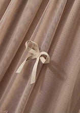 Load image into Gallery viewer, Boho Brown Wrinkled Patchwork Bow Tulle Skirt Spring