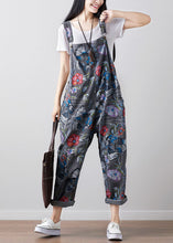 Load image into Gallery viewer, Boho Dark Gray Print Cowboy Jumpsuit Spring