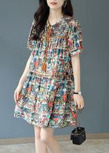 Load image into Gallery viewer, Boho Lace Up Animal Print Chiffon Vacation Dress Summer