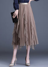 Load image into Gallery viewer, Boho White Patchwork Tulle A Line Fall Skirt