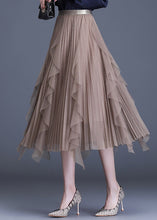 Load image into Gallery viewer, Boho White Patchwork Tulle A Line Fall Skirt