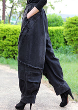 Load image into Gallery viewer, Boutique Black Grey Patchwork fashion Winter Denim Pants