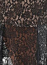 Load image into Gallery viewer, Boutique Black O-Neck Tunic Lace Mid Dresses Summer