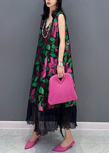 Load image into Gallery viewer, Boutique Floral V Neck Patchwork Chiffon Dress Sleeveless