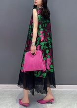 Load image into Gallery viewer, Boutique Floral V Neck Patchwork Chiffon Dress Sleeveless