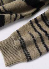 Load image into Gallery viewer, Boutique Khaki Striped Knit Sweater Tops Winter