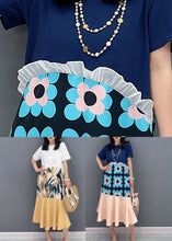 Load image into Gallery viewer, Boutique White Ruffled Print Patchwork Cotton Long Dresses Summer