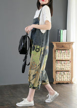 Load image into Gallery viewer, Camouflage printed denim overalls plus size women&#39;s casual cropped harem pants