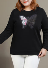 Load image into Gallery viewer, Casual Black O-Neck Print Sweatshirt Long Sleeve
